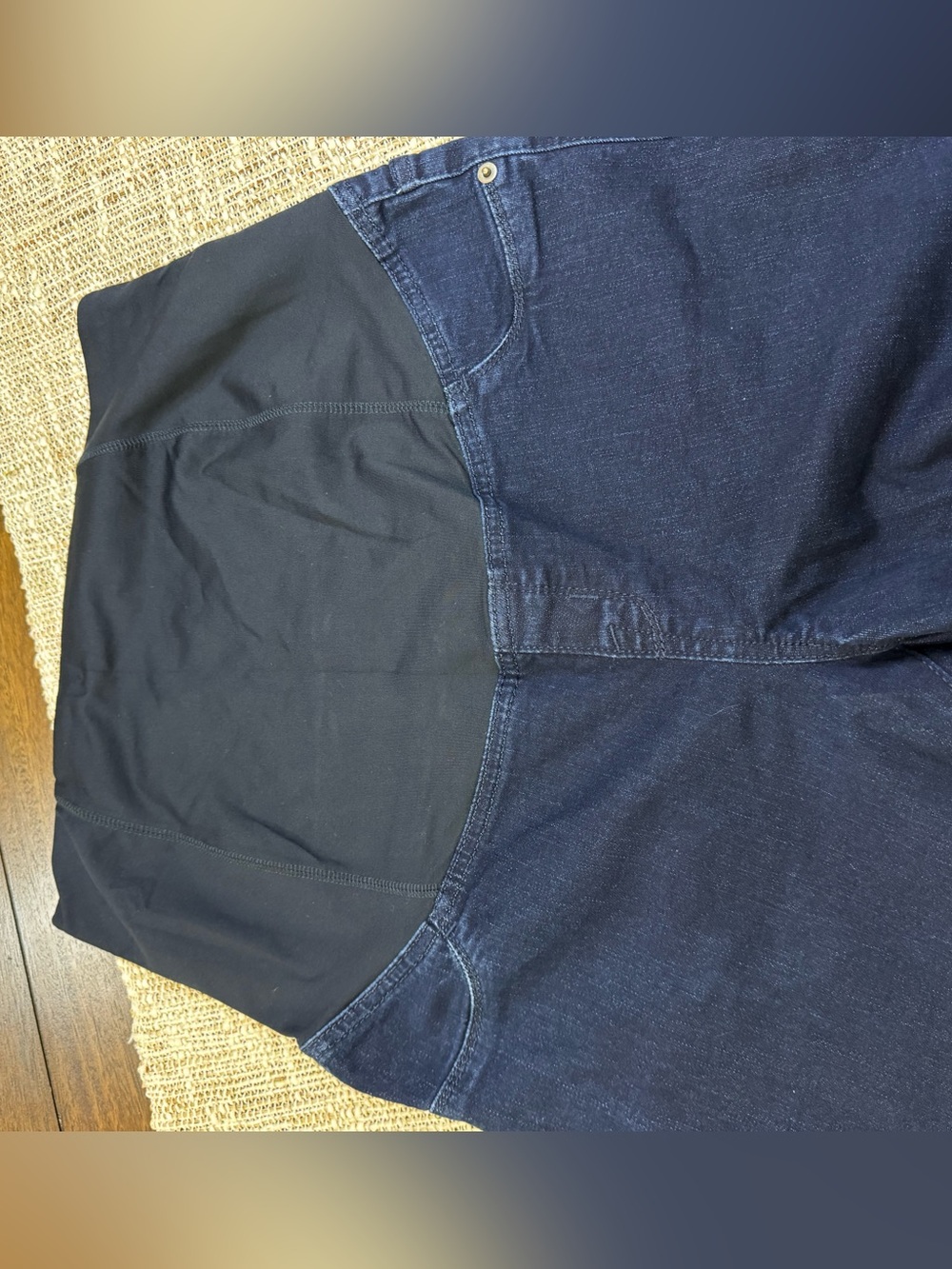 Isabel maternity by Ingrid Jeggings Size 10/30R Dark Wash Stretch Denim Like New - Picture 5 of 9